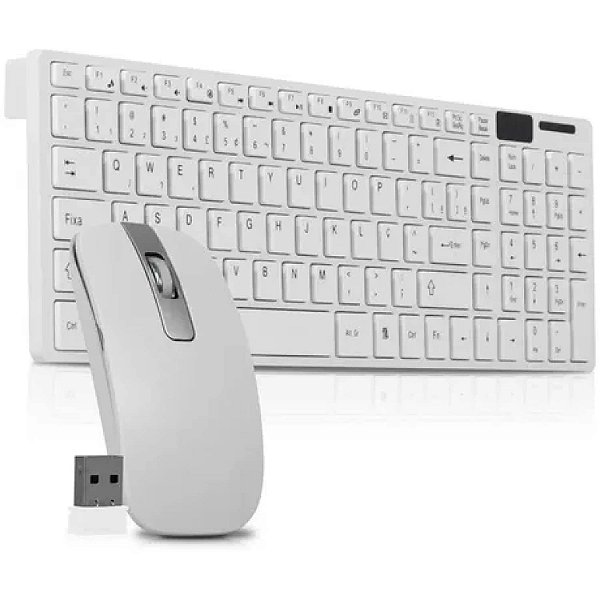 Kit Teclado E Mouse Sem Fio Wireless Para Computador Pc Notebook Português Teclado Abnt 2 Com Ç Home Office
