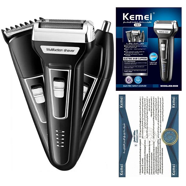 Maquina De Corte 3 Em 1 Kemei Shaver km-6558