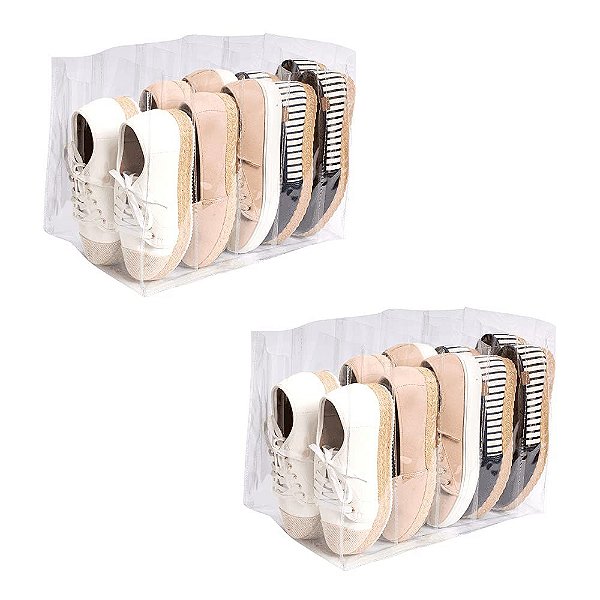 Organizador para sapatos - Kit 2 unidades Cristal