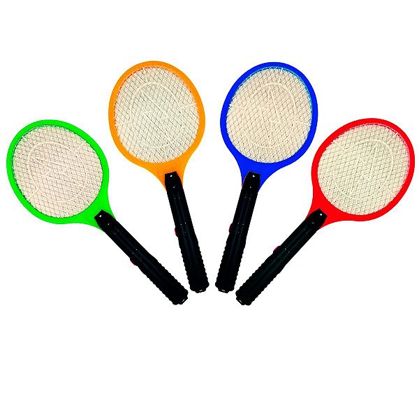 Raquete Elétrica Recarregável Bivolt 110/220v Mata Pernilongos, Mosquito e insetos em geral com Botão de Segurança e Led