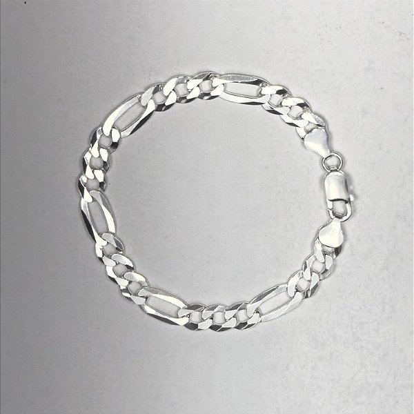 Pulseira 3x1 21cm x 6mm - prata 925