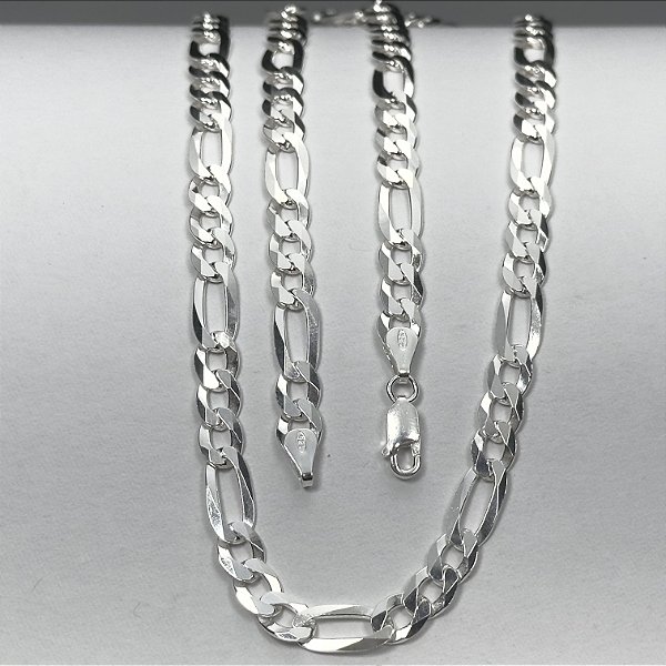 Corrente 3x1 70cm x 6mm - prata 925