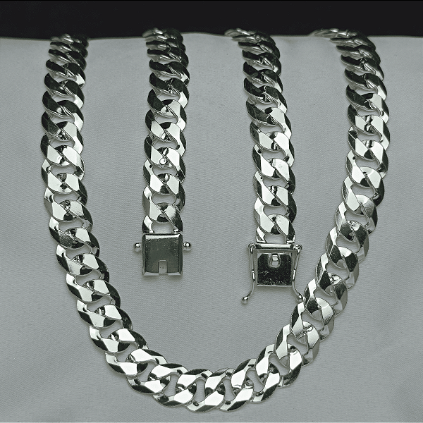 Corrente grumet 70cm x 10,5mm fecho gaveta - prata 925