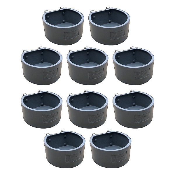 Kit 10 Cocho Comedouro Cavalo Bezerro Ovelha Pet 8 Litros