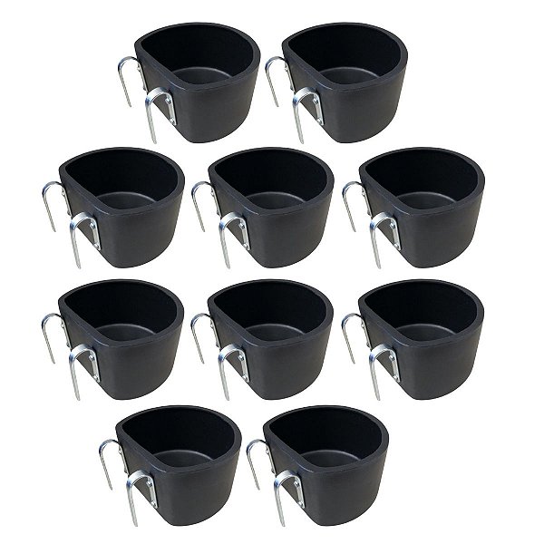 Kit 10 Comedouro Ração Cachorro 6 Litros Cocho com Suporte