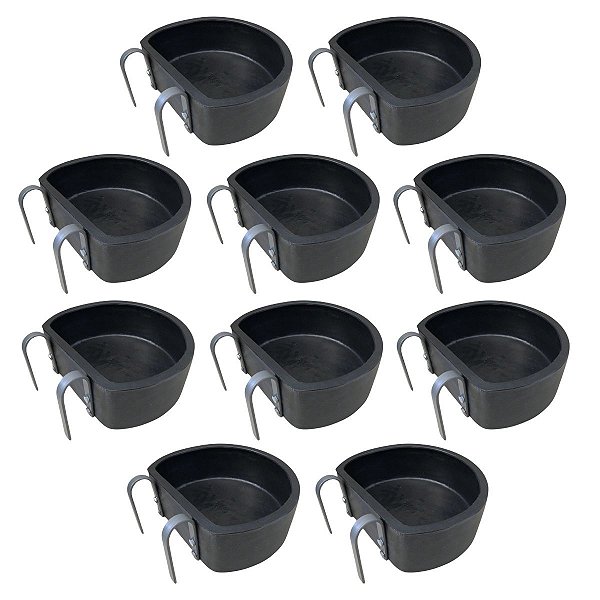 Kit 10 Comedouro Cachorro Pote Ração Cocho Cavalo 3 Litros