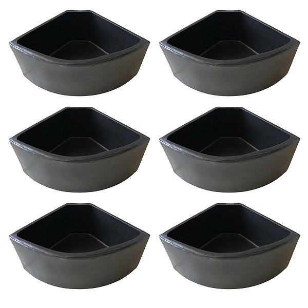 Kit 6 Comedouro Cocho Cavalo 18 Litros Canto de Baia Equinos
