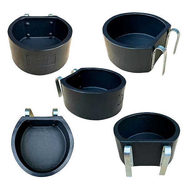 Kit 5 Cocho Cavalo 8L Bebedouro Comedouro Suporte Baia