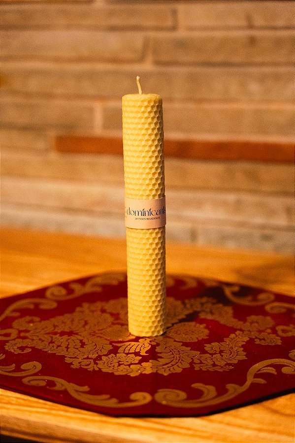 Vela de Cera de Abelha Alveolada 20cm x 3,0cm