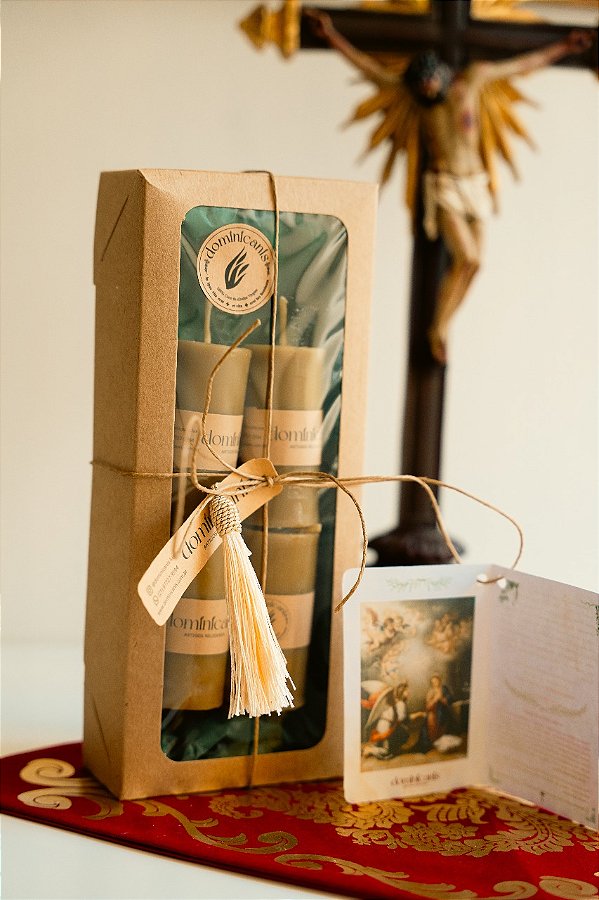 Kit c/ 4 un. - Vela de Cera de Abelha Maciça 7cm x 4cm