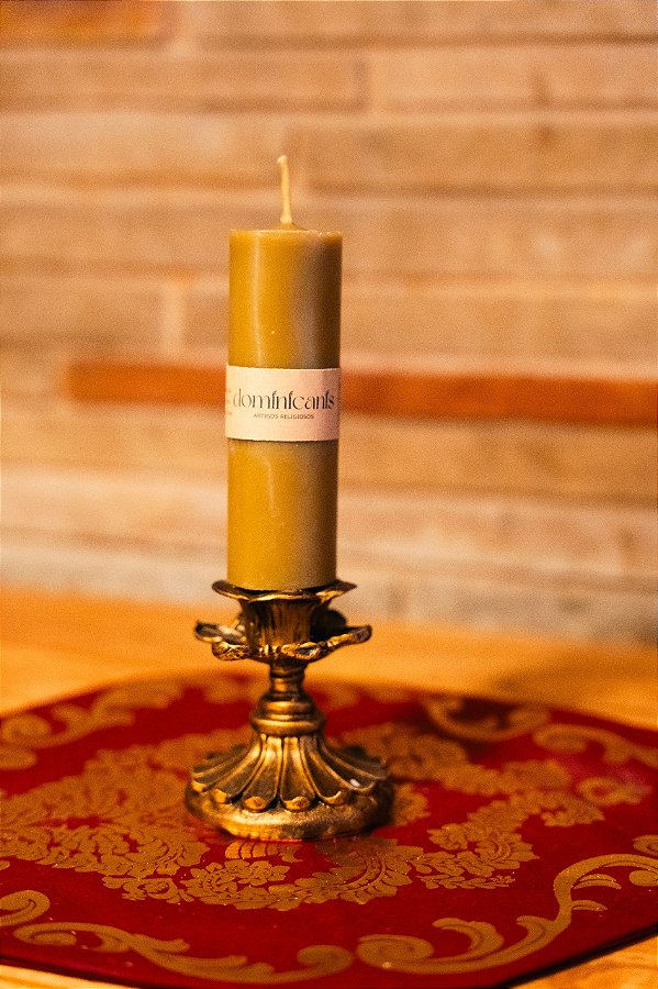 Vela de Cera de Abelha Maciça 12,0cm x 4,0cm