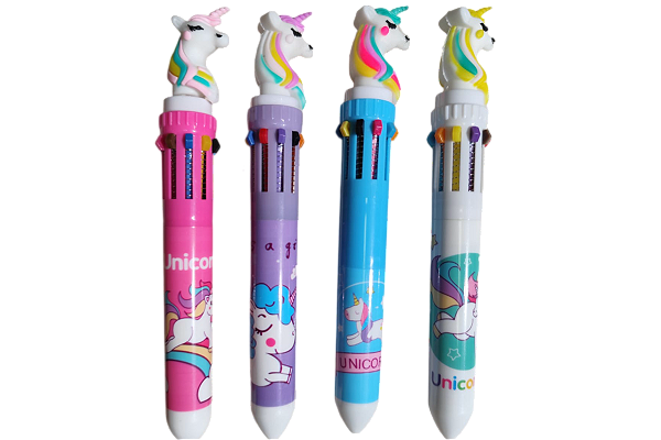 CANETA UNICORNIO 10 CORES