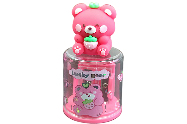 APONTADOR URSO ROSA DUPLO