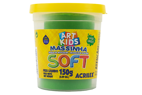 MASSA PARA MODELAR SOFT VERDE POTE 150G ACRILEX UNIDADE