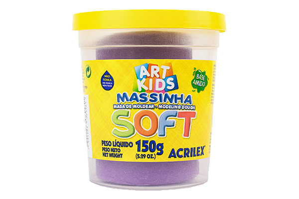 MASSA PARA MODELAR SOFT VIOLETA POTE 150G ACRILEX UNIDADE