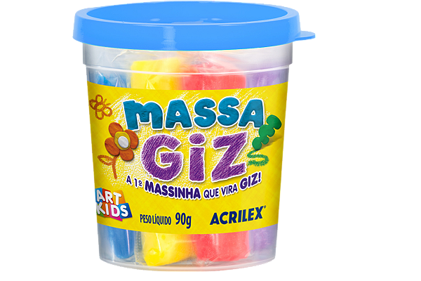 MASSA GIZ 100G C/6 CORES ACRILEX