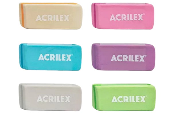 BORRACHA PASTEL COLORIDA ACRILEX UNIDADE