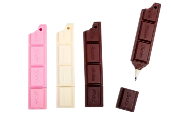 CANETA  EM  FORMATO DE CHOCOLATE UNIDADE