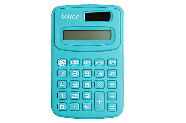 CALCULADORA 8 DIGITOS COLORIDA AZUL LEO E LEO