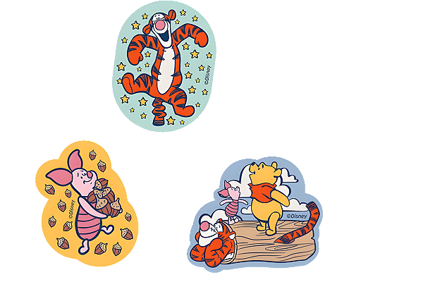 BORRACHA DECORADA URSINHO POOH UND LEO e LEO UNIDADE