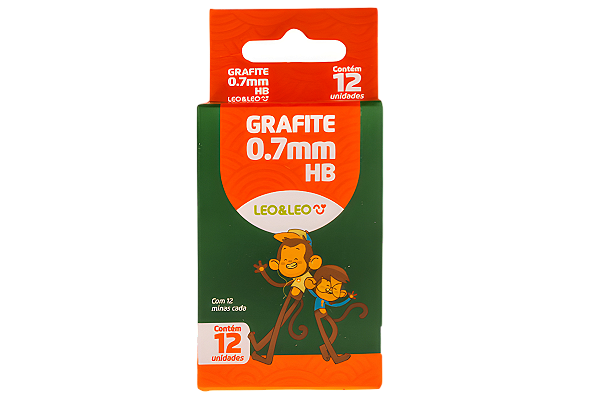 MINA D EGRAFITE HB 0.7MM CX C/12 TUBOS LEO E LEO
