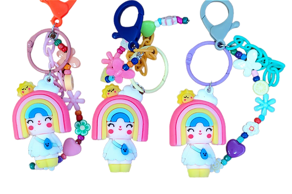 CHAVEIRO MENINA ARCO IRIS UNIDADE