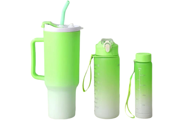 KIT 3 GARRAFAS PALSTICA VERDE