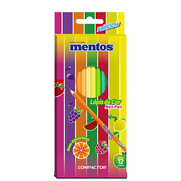 LAPIS DE COR PASTEL COM CHEIRINHO MENTOS COMPACTOR