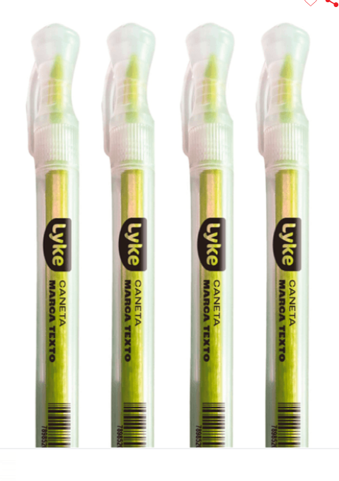 MARCA TEXTO NEON UN AMARELO LYKE