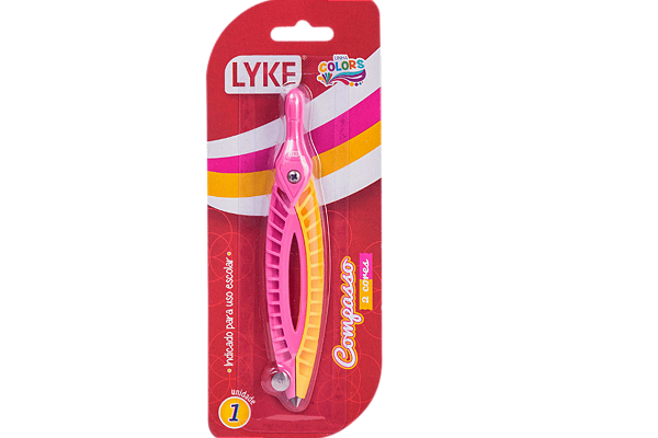 COMPASSO PLASTICO ROSA 1 UND LYKE