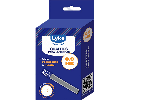 GRAFITE 0.9MM - CX/12 TUBOS LYKE