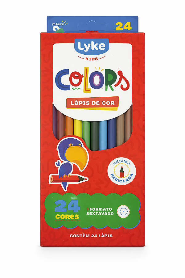 LAPIS DE COR - 24 CORES SEXTAVADO RESINA LYKE
