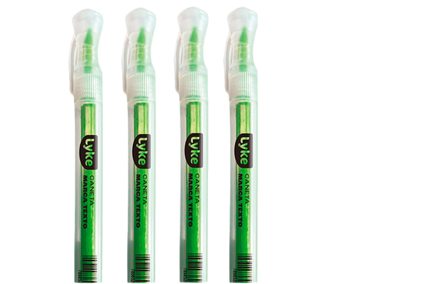 MARCA TEXTO NEON VERDE UN LYKE