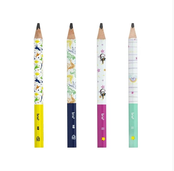 LÁPIS HB BIG - ESTAMPADO RAPTORS E MAGIC - RESINA TRIANGULAR UN - BRW