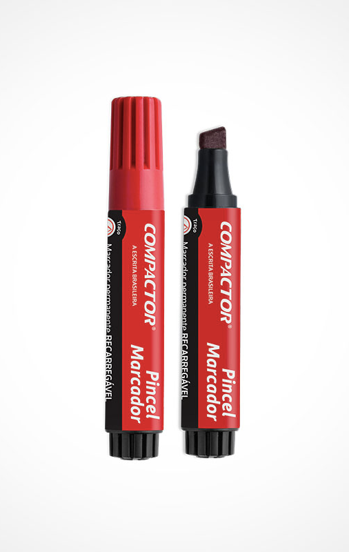 PINCEL MARCADOR AVULSO VERMELHA COMPACTOR