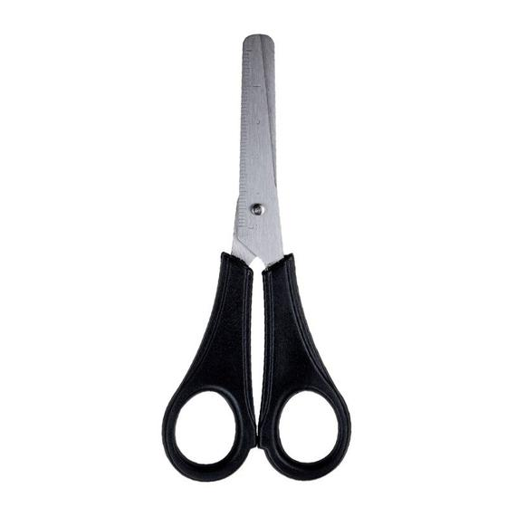 TESOURA ESCOLAR BLACK INOX CABO PRETO  LEOELEO