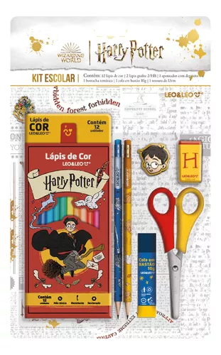 KIT LAPIS DE COR 12 CORES HARRY POTTER  LEOELEO