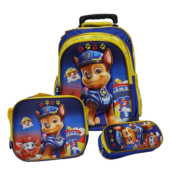 TRIO MOCHILA RODINHA PATRULHA CANINA