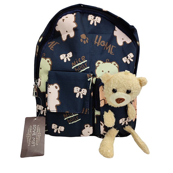 MOCHILA URSO AZUL ESCURO