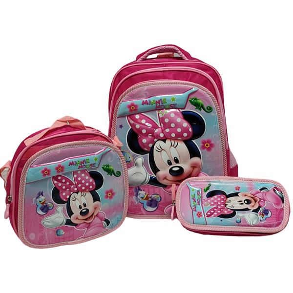 TRIO MOCHILA MINNIE