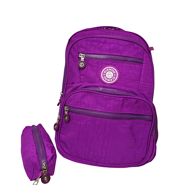 MOCHILA ELEMO COM ESTOJO ROXA