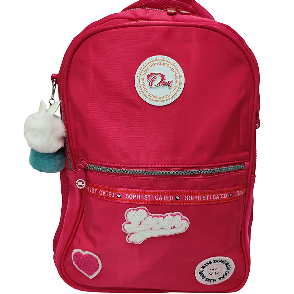 MOCHILA POMPOM PINK