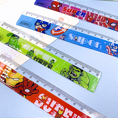 REGUA HEROIS 15 CM UNIDADE