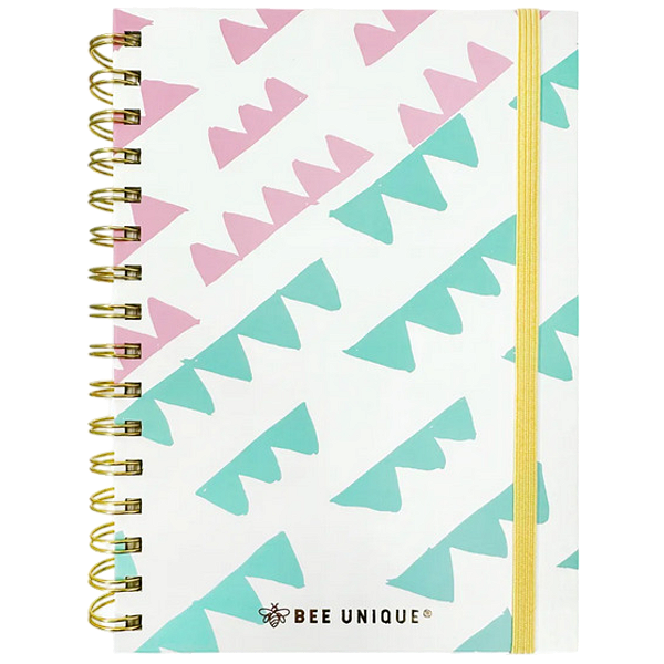 CADERNO A5 120 FLS ESPIRAL - COTTON CANDY BEE UNIQUE