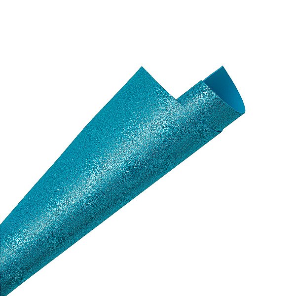 PLACA EVA GLITTER  40X60 AZUL TURQUESA 1.8MM  UNIDADE LYKE