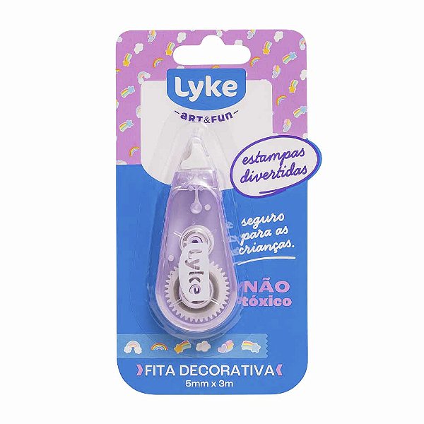FITA DECORATIVA 5MMX3M - BLISTER CARD ( MIX 3 ESTAMPAS) UNIDADE LYKE
