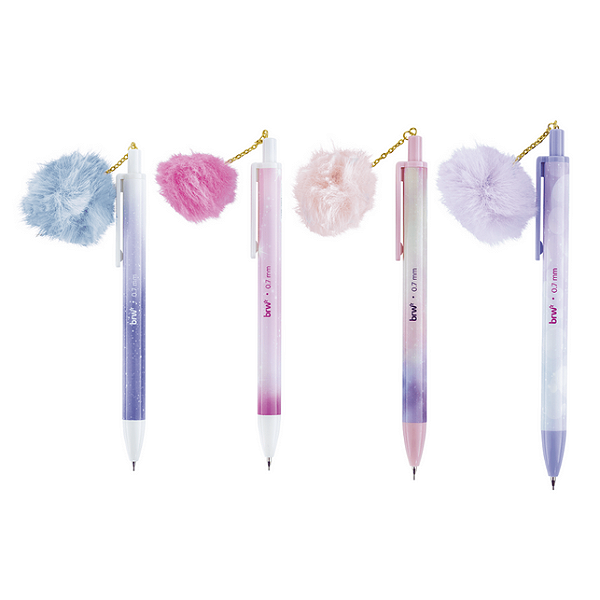 LAPISEIRA PLÁSTICA DIVERTIDA 0,7MM - POMPOM UNIDADE BRW