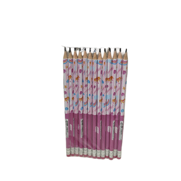 LAPIS GRAFITE N. 2 HB SEXTAVADO GIRL C/ BOR. LYKE KIT C/12UN