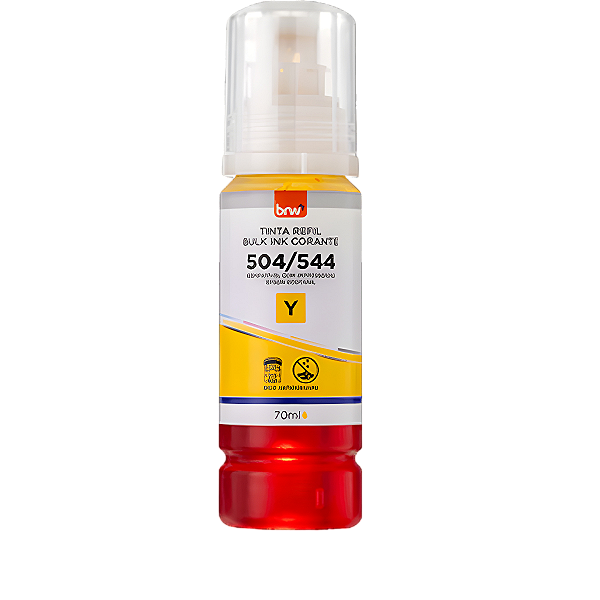 TINTA REFIL CORANTE 544 YELLOW P/ EPSON 70ml - CX C/ 1UN
