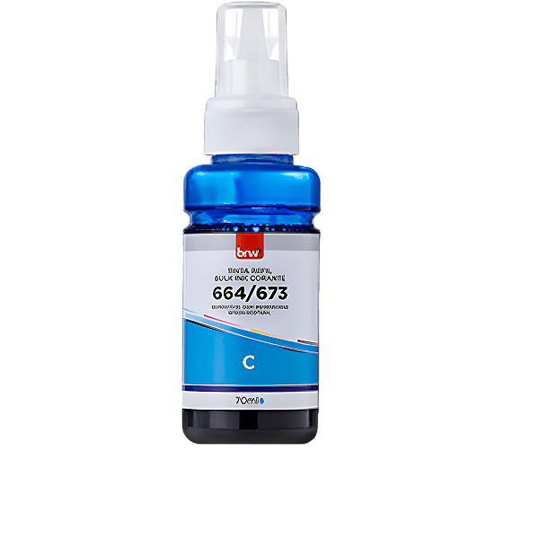 TINTA REFIL CORANTE 664 CIANO P/ EPSON 70ml - CX C/ 1UN